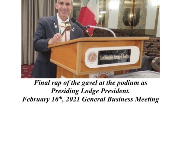 Final Wrap of the Gavel - President Carmine E.  Soldano