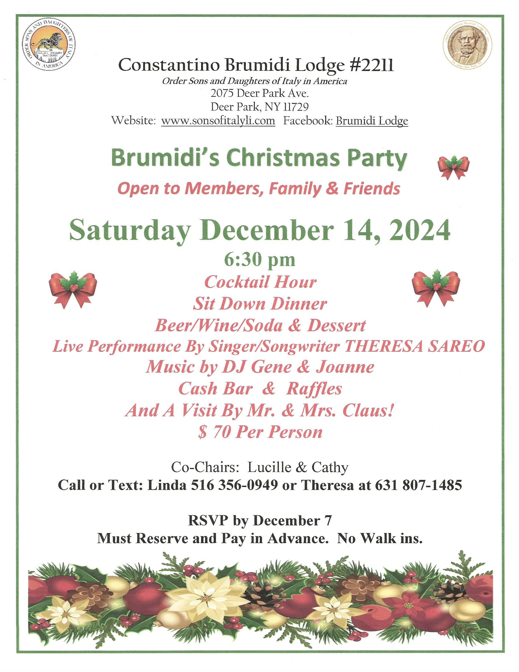 Christmas Dinner Dance flyer 2024