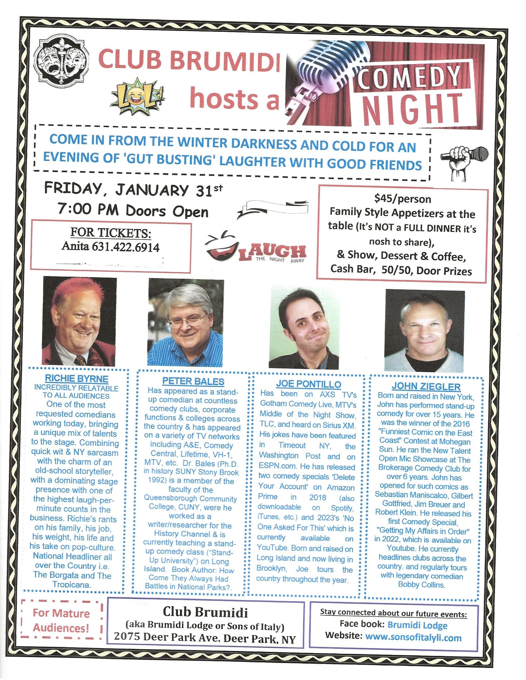 Comedy Night Jan 2025