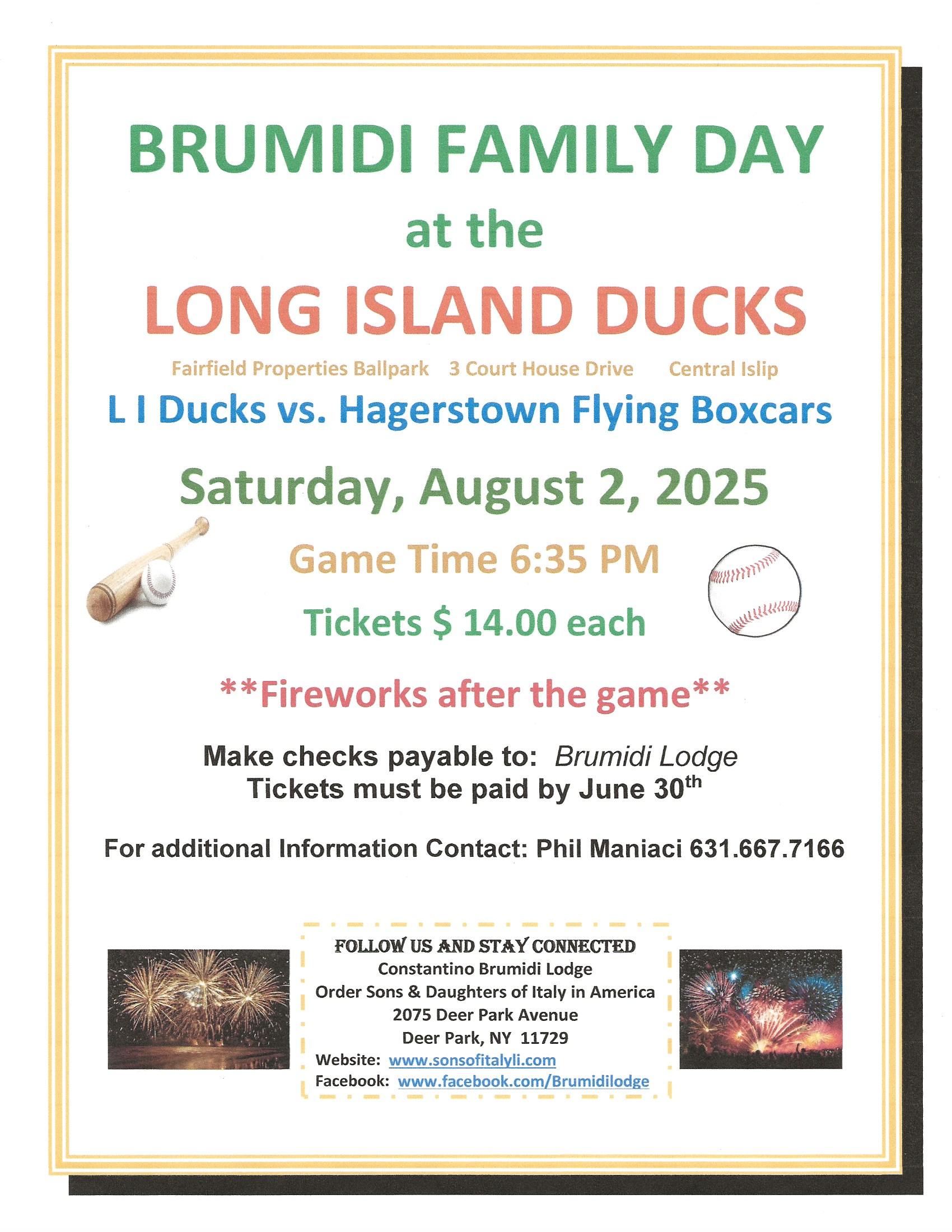 LI Ducks Game 2025