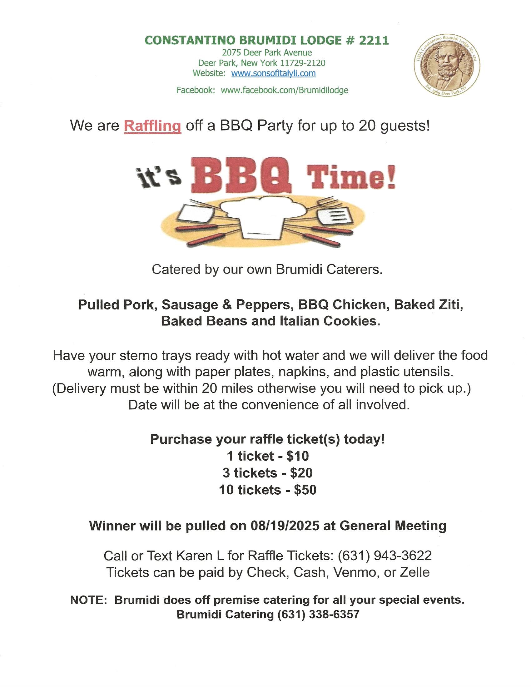 BBQ RAFFLE FLYER 2025