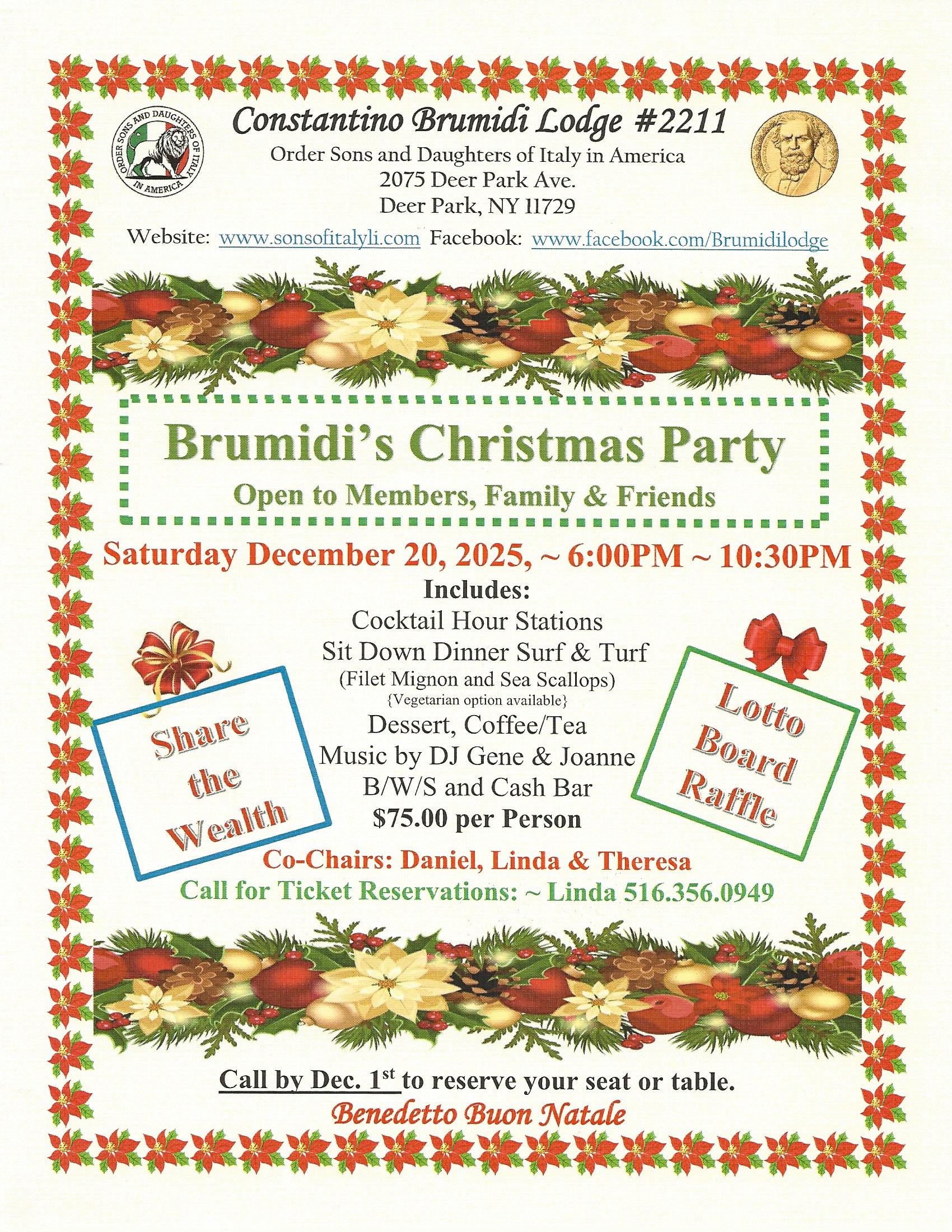 Christmas Party 2025 flyer