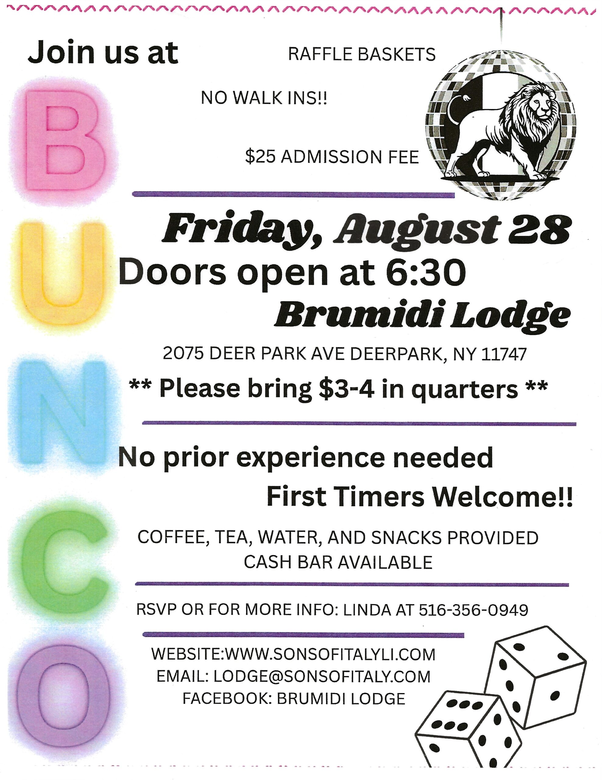 Bunco August 2026