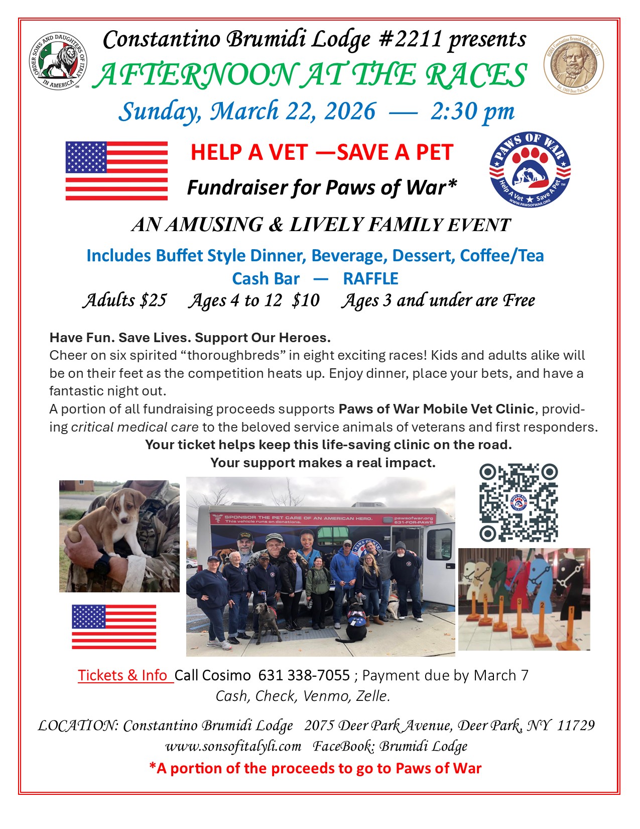 Paws of Wars Races March 2026